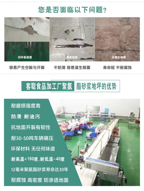 食品加工廠選客聰聚氨酯砂漿地坪靠譜